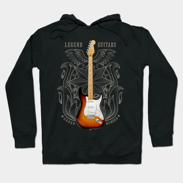 Electric guitar strato Hoodie by Pepetto